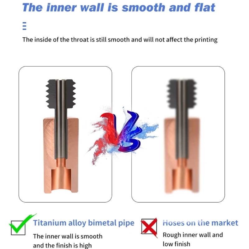 

Bimetal Heatbreak Alloy Throat Plating 1.75MM Heat Break Replacement for Flying Bear Ghost6/5 3D Printer