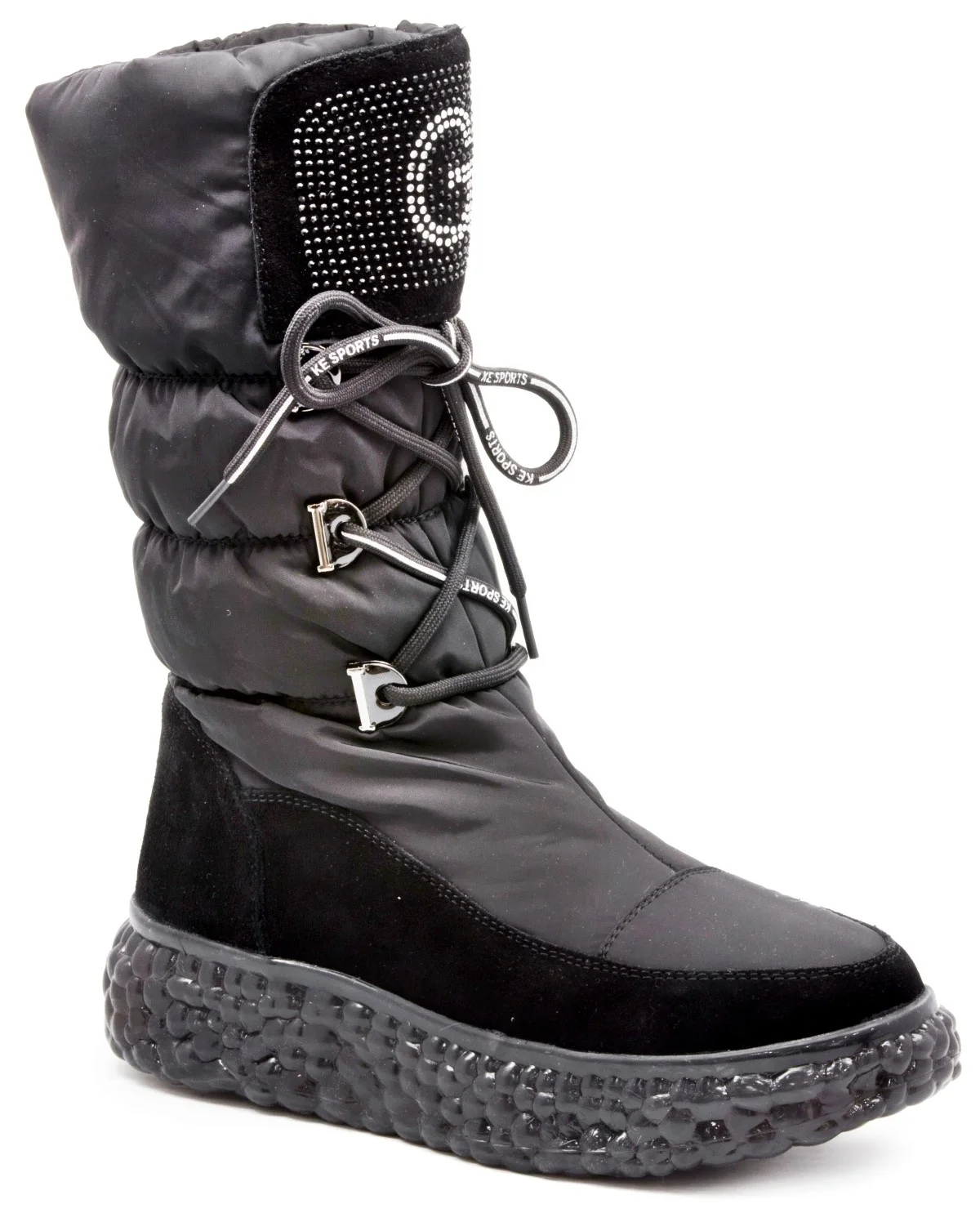 

Gedikpaşalı GuJa 321 1 Black 2022 Winter Season Women 'S Snow Boots Flexible Fabric Ski Casual Bağlı Zipper Use Fashion street Styl