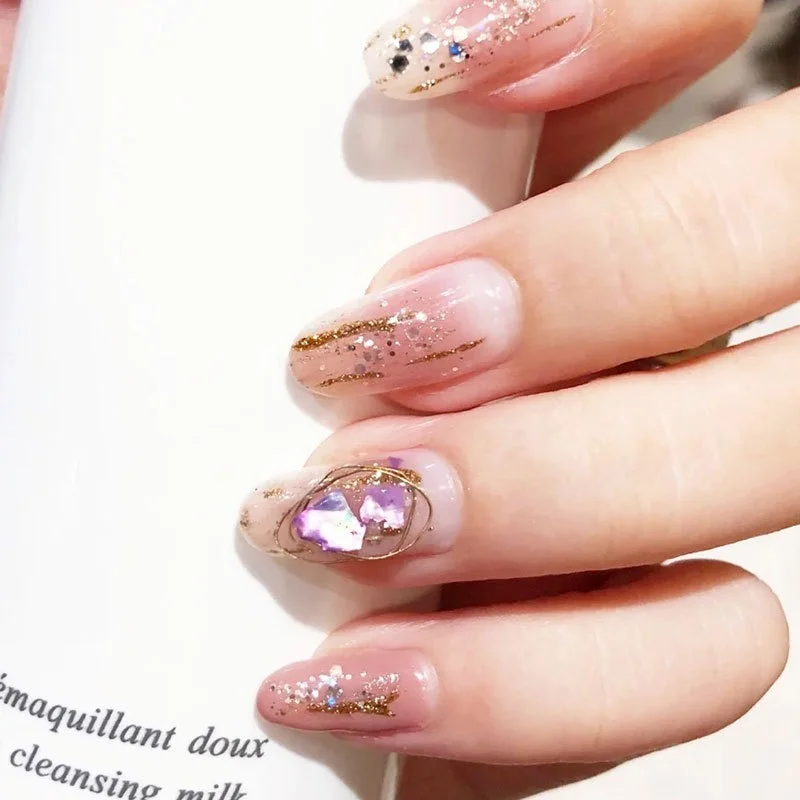 

1 Box Irregular Symphony Sea Shell Flakes Natural Nails Abalone Shell Fragment Texture Nail Art Sequin Decoration Patch DIY Tips