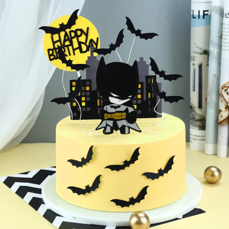 Superhero Bat man Theme Birthday Party Decoration Disposable Tableware Cup Plate Napkin for Kids Baby Shower Party Supplies images - 6