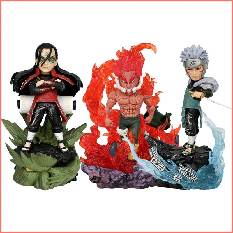 

11cm Anime NARUTO Figures Senju Tobirama Night Guy Senju Hashirama Action Figures PVC Model Collection Toys Birthday Gifts BOX