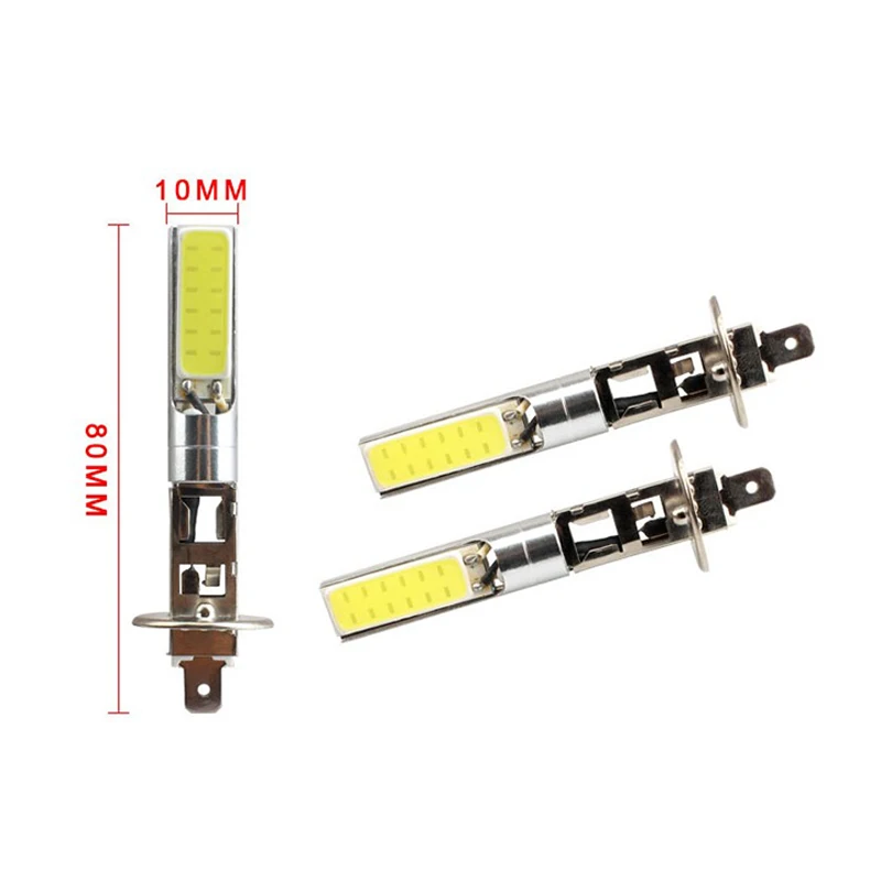 

2Pcs H1/H3 Canbus Super Bright LED Bulb White Car Fog Light Headlight COB 12V 20W 6000K Running Light Bulb Auto Motorcycle Lamps