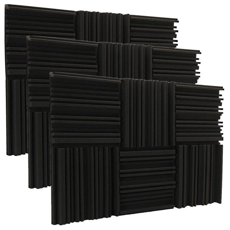 

Studio Acoustic Foam Panels Soundproof Sponge Diffusers Drum Room Absorption Treatment Wall Sound Foam Pad with Tapes