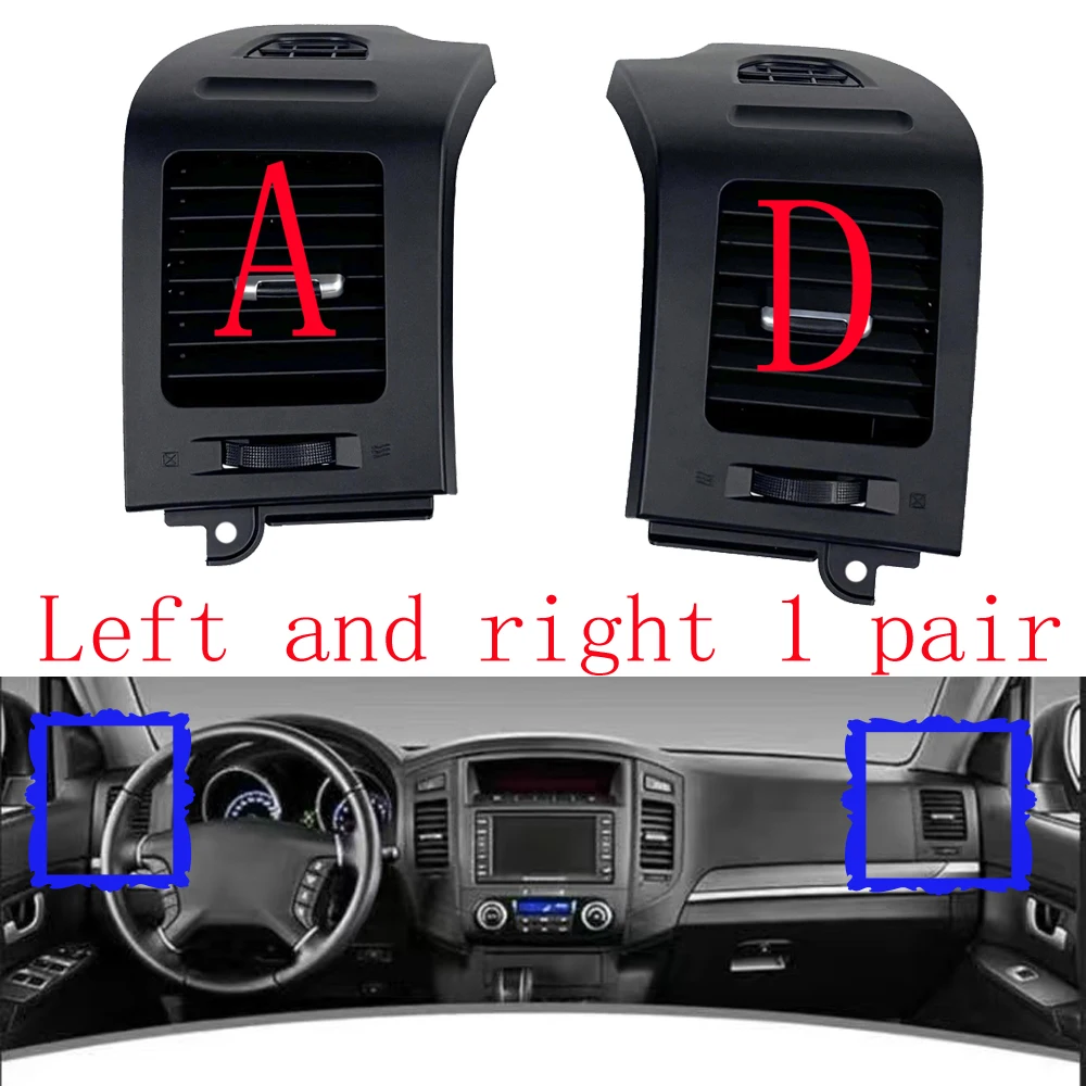 

Для Mitsubishi Pajero Montero V93 V95 V97 V98 2007-2022 гг. Состояние приборной панели, боковое выходное отверстие для холодного воздуха для устройства