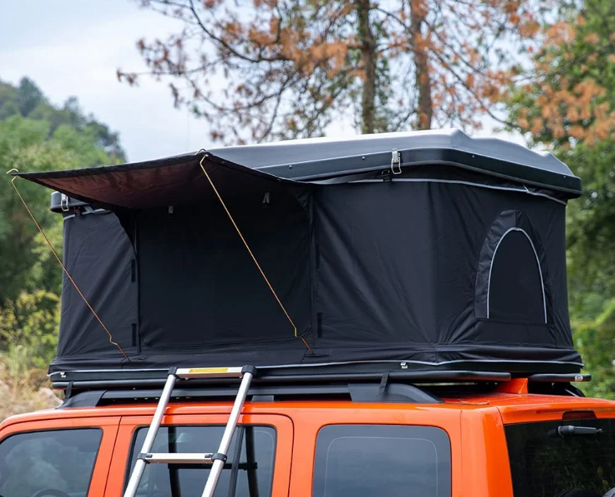 

Camping Aluminium Roof top tent 4 person with annex