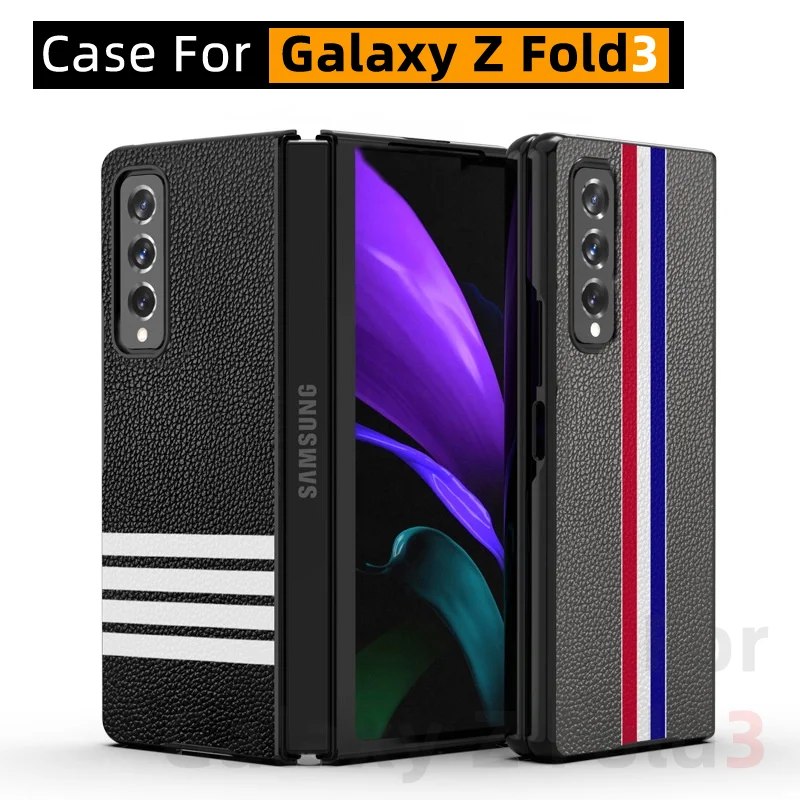 

Новинка 2021,8, кожаный чехол-накладка для Galaxy Z Fold 3, чехол для Galaxy Z Fold3 5G