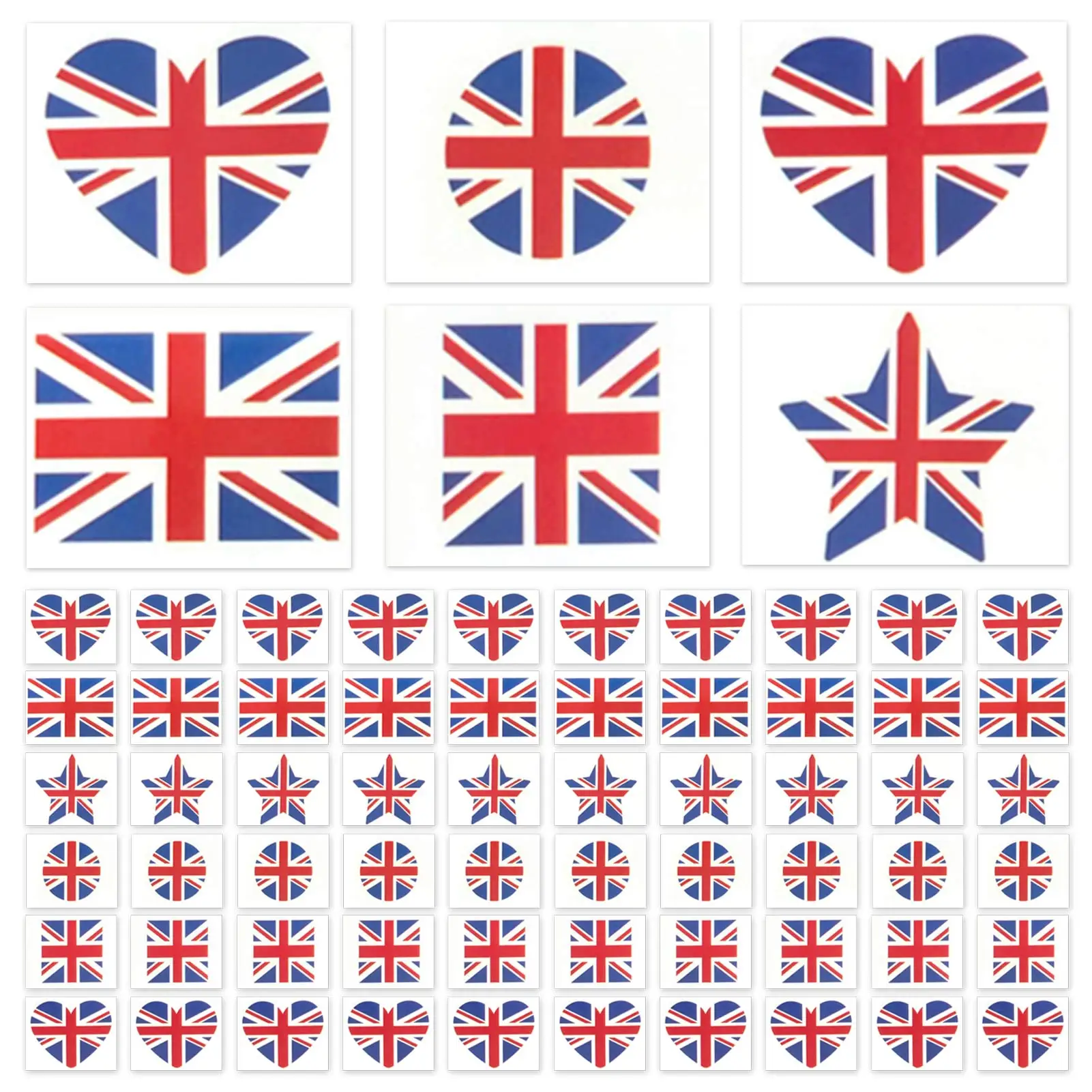 

Патриотические наклейки, Набор наклеек с флагом Великобритании, патриотические наклейки, набор водонепроницаемых в форме сердца, искусств...