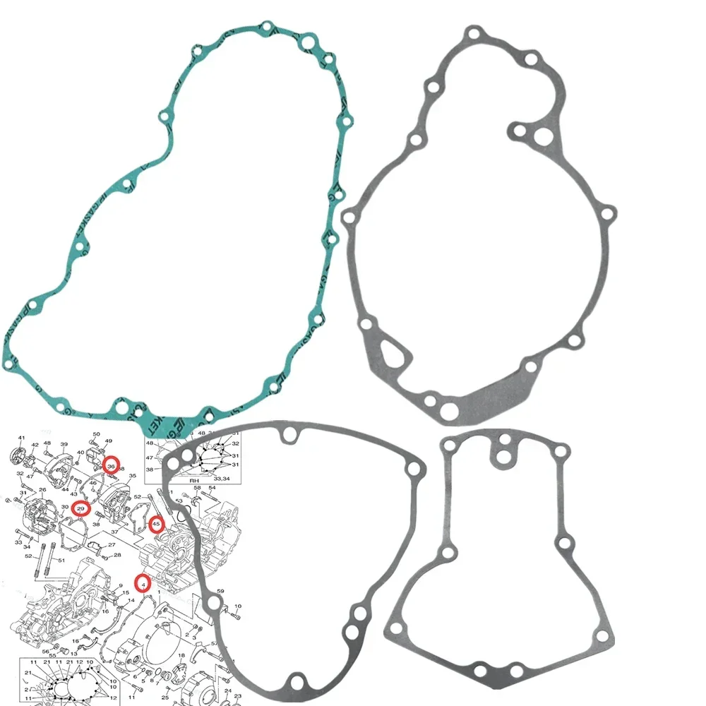 Комплекты прокладок крышки сцепления генератора картера мотоцикла для Yamaha XV1600