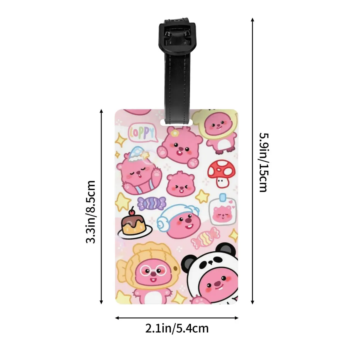 Ярлык для багажа с милым рисунком Loopy именной картой личная Обложка