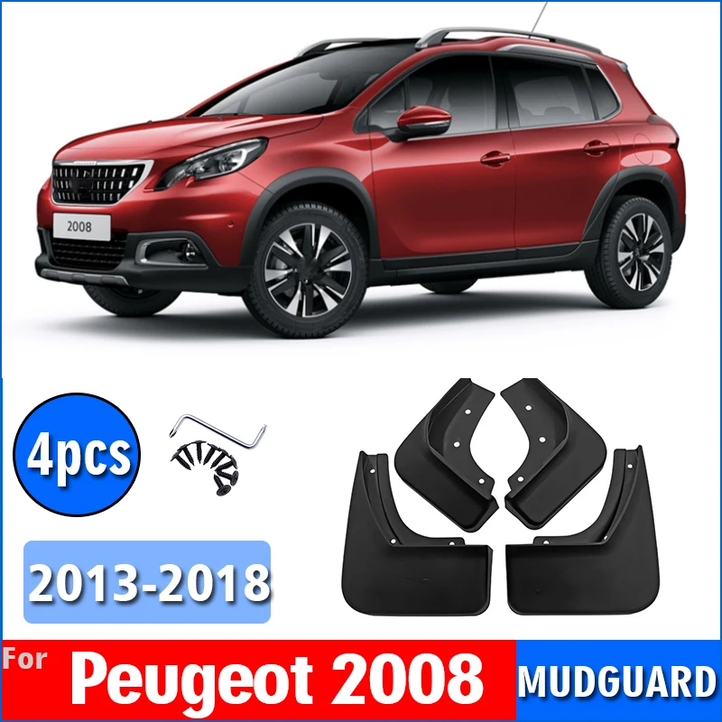 

FOR Peugeot 2008 Mudguards Fender Mudflaps Guard Mud Flap Splash Car Accessories Mudguard Front Rear 4pcs 2013-2019