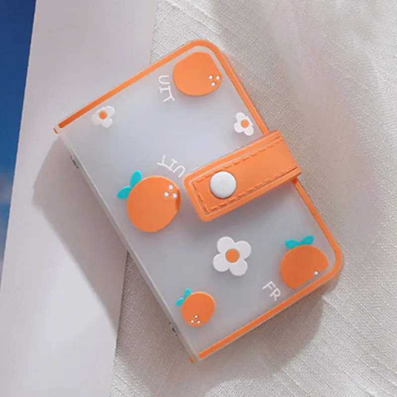 

Fruit printed Card Holder 20 Pockets small photo album 7*10.5cm binder photocards kpop card binder collect book Receipt storage