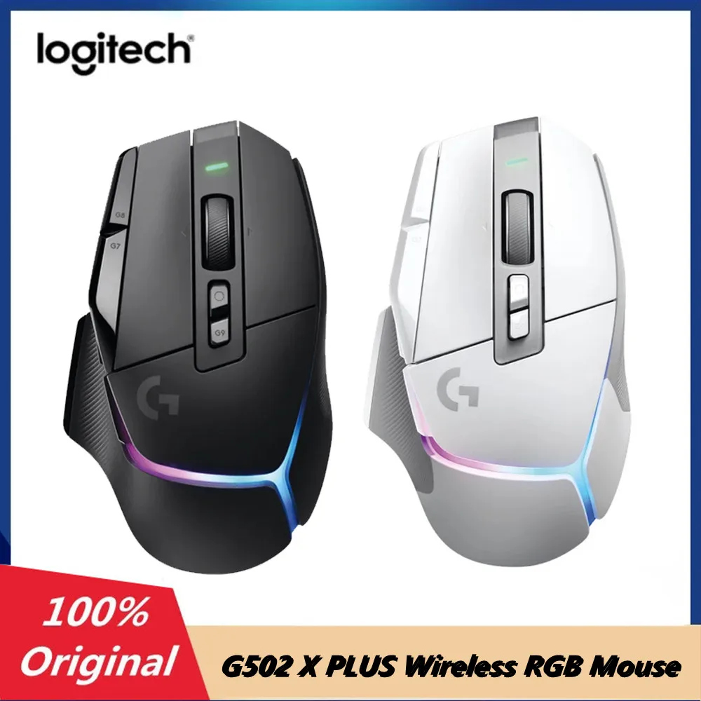 Оригинальная Беспроводная игровая мышь Logitech G502 X PLUS RGB LIGHTSPEED с гибридными переключателями LIGHTFORCE, игровая сенсорная мышь 25K