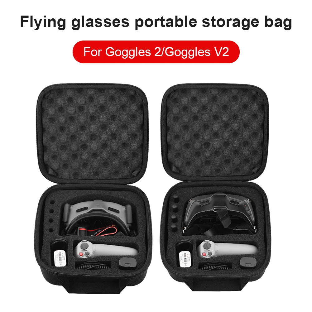 

Практичная сумка для дрона, чехол для дорожного костюма, противоударный чехол для хранения, сумка для очков 2, очков V2, органайзер для аксесс...