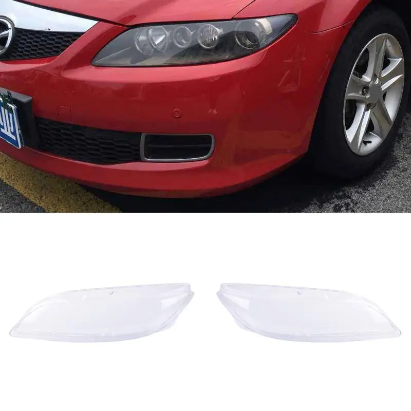 

1 пара для Mazda 6 2003 2004 2005 2006 2007 2008 Автомобильная фара налобный фонарь пластиковая прозрачная оболочка Крышка Лампы Сменные крышки объектива