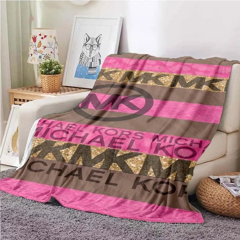

M-Michael-K одеяло с логотипом, мягкие теплые подарочные одеяла, стандартные для кровати, мягкие Фланелевые домашние одеяла для кровати, тонкое одеяло