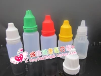 free shipping 100 pcs 10 ml plastic dropper bottle clear drop bottle with pilfer proof cap color cap