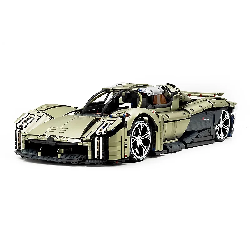 GULY 10626 MOC The Black X Спортивный автомобиль Строительные кирпичи Технический блок в