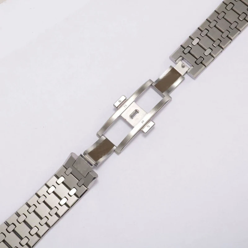 26mm Silver 316L Stainless Steel Bracelet For AP 15400 Audemars Piguet Royal Oak Strap Men waterproof Watch Band