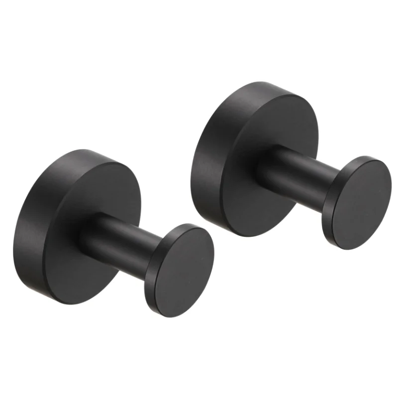 

Round Base with Screws- Matte Black Towel Hook\ 2 Pack\ for Entry Shoe Cabinet\ Wardrobe Bathroom Bedroom