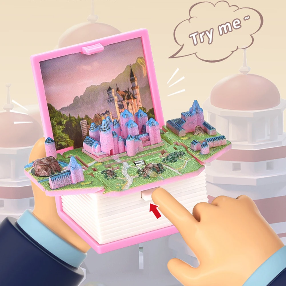 Милый 3D всплывающий замок-книжка-брелок для детей игрушка-непоседа снятия