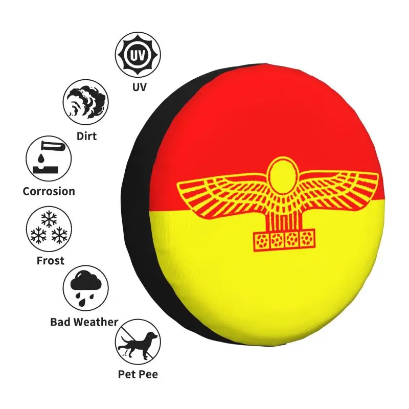 Aramean Suryoyo Крышка запасной шины с флагом для джипа древнего внедорожника жилого