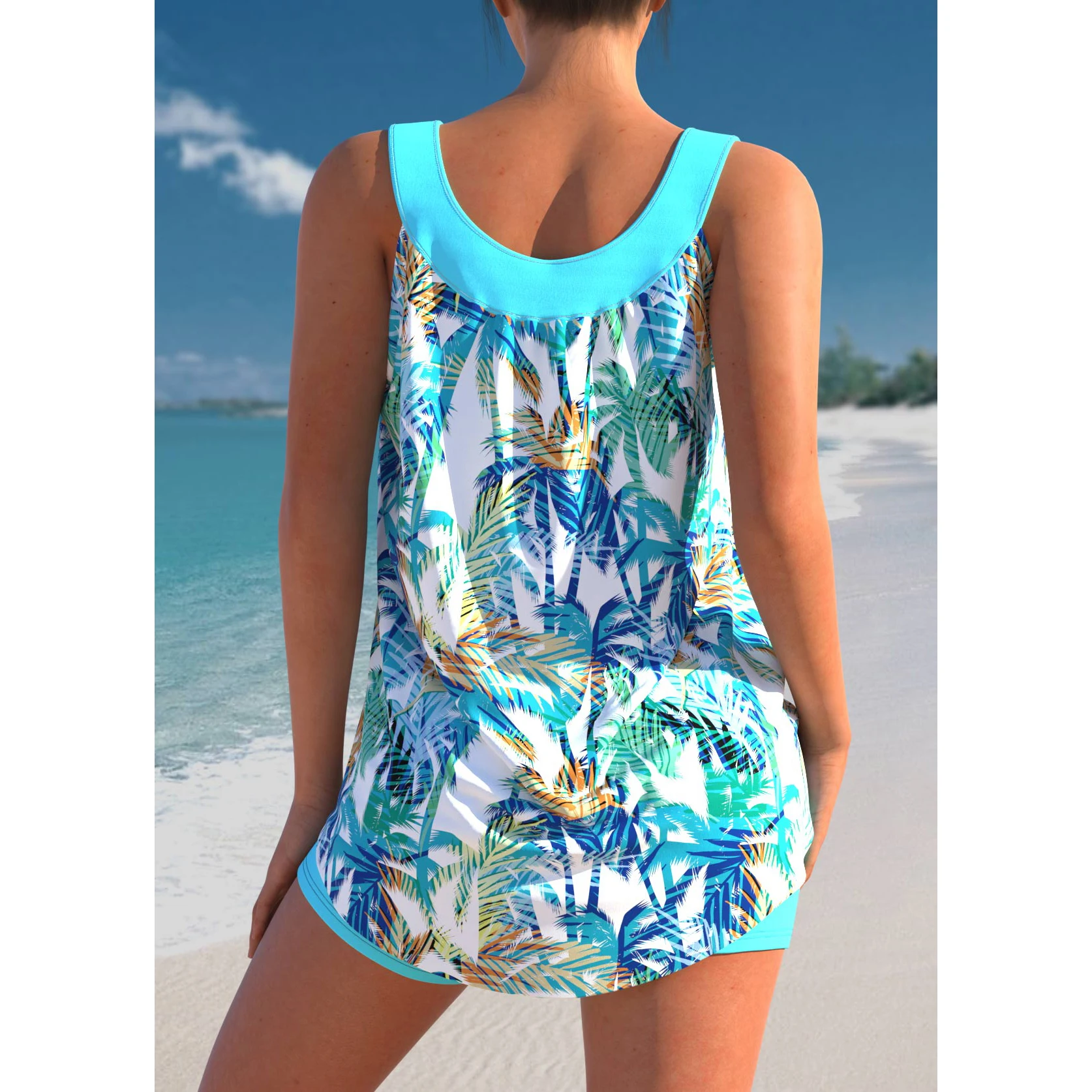 Рисунок 5 - Женские ретро танкини из двух частей с 3D принтом