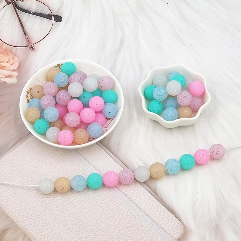 

Silicone Beads 15mm 1pc Free BPA Food Grade Silicone Baby Teething Products Chews Pacifier Chain Clips Beads Baby Teethers Toy