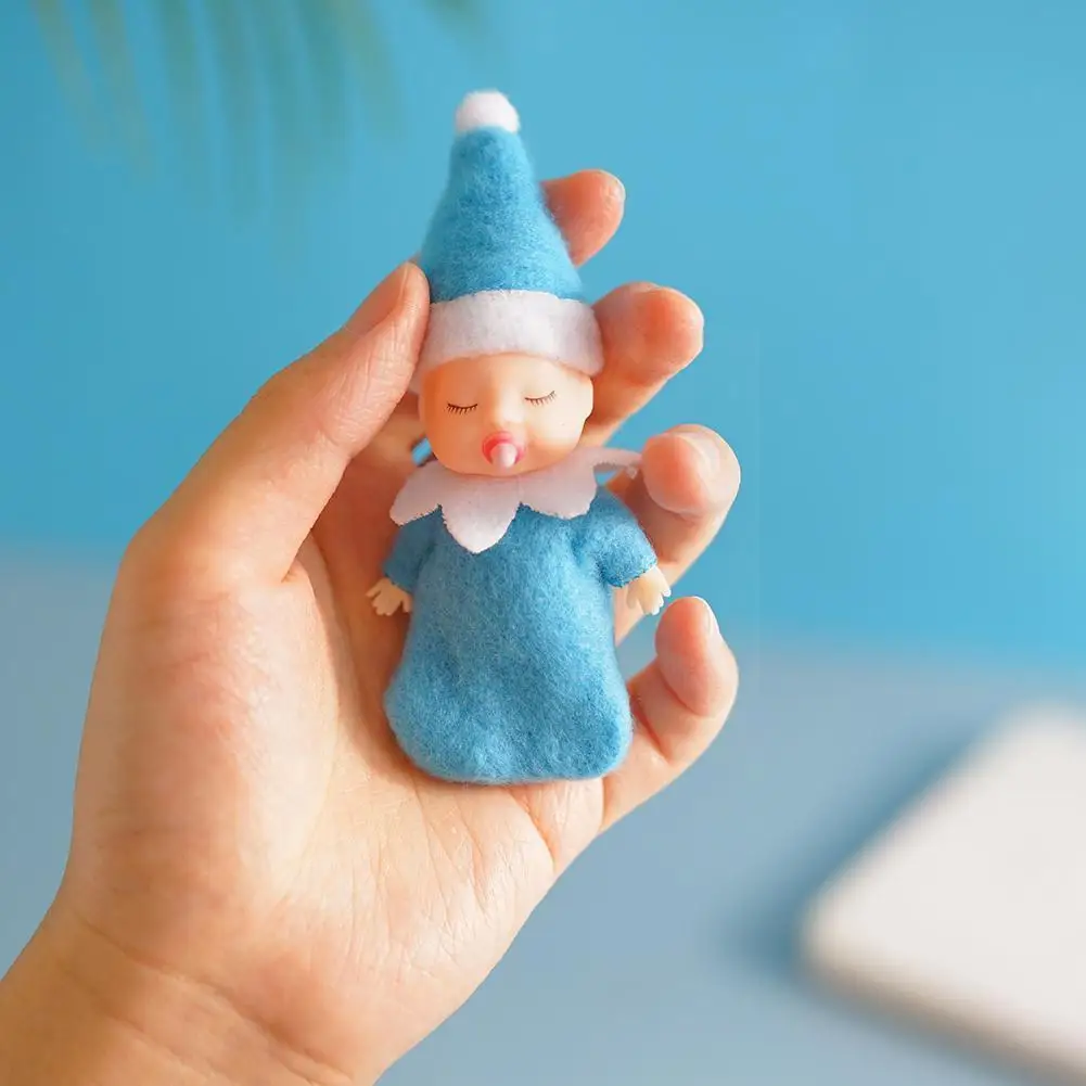 

7cm Christmas Elf Babies With Dummy Movable Arms Legs Dropshipping Gift House Baby Accessories Dolls Doll Elves Xmas 2022 M4B0