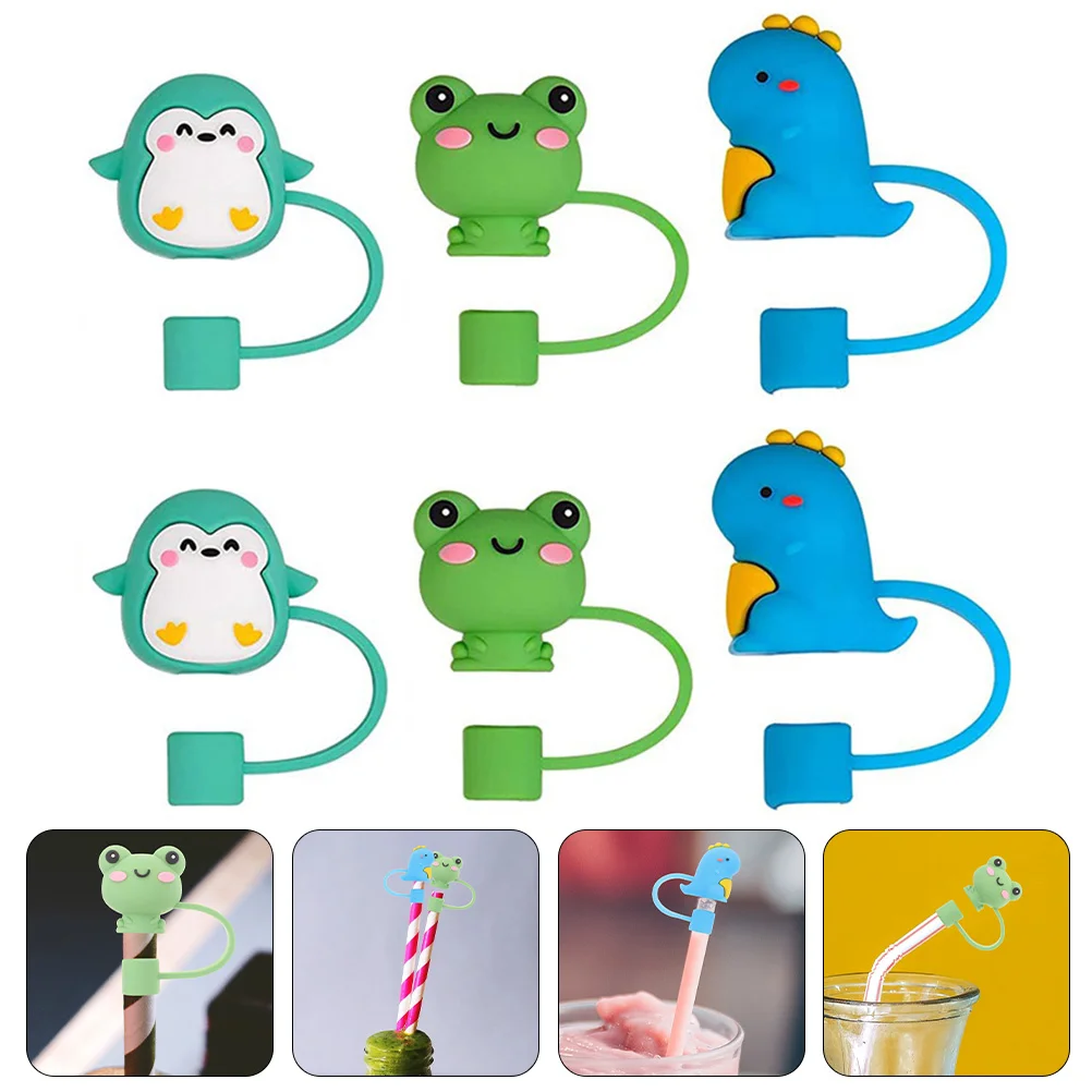

Straw Straws Cover Silicone Protector Plug Tip Tumblers Covers Cap Anti Proof Plugs Scald Silencers Soft Caps Reusable End
