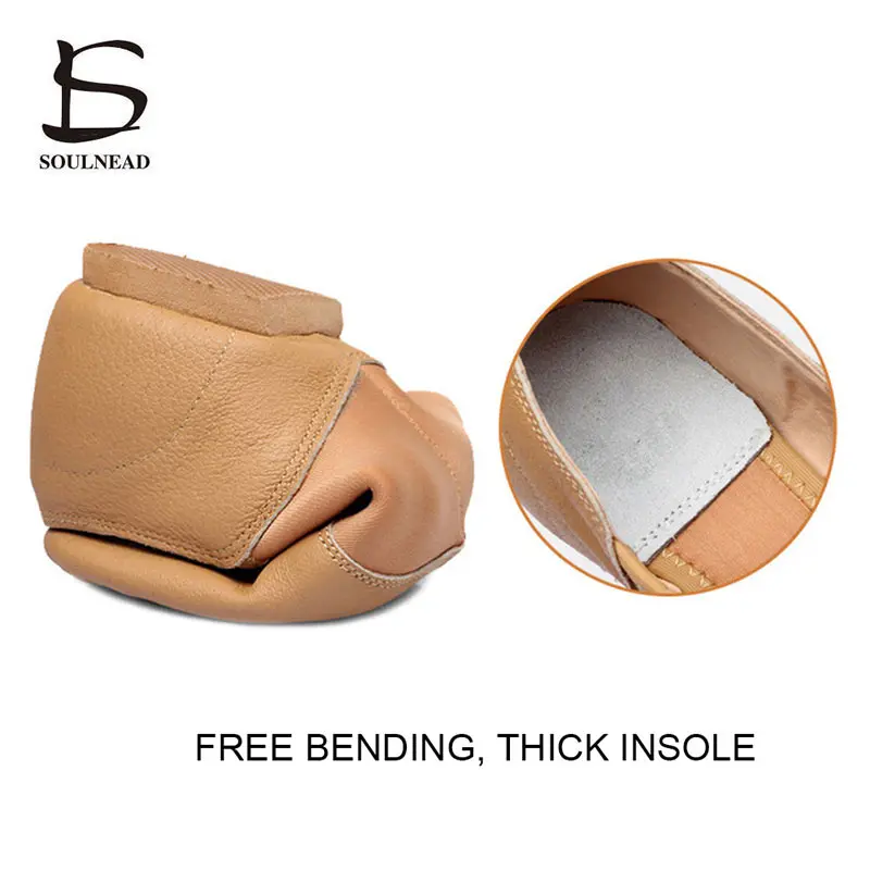 Women Jazz Dance Shoes Girls Yoga Training Shoe Genuine Leather Soft Bottom Ladies Ballroom Modern Dancing Sneakers Size 34-44