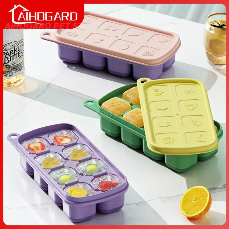 

Easy To Fall Off Trays Ice Case Summer Internet Red Food Grade Silicone Ice Grid Kitchen Diy Accessories Quick Freezing