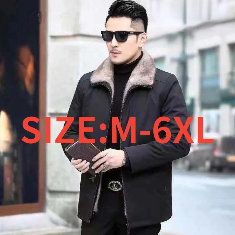

Men's Mink Fur Coats Warm Lapel Fur Men's Coats Winter Men's Coats