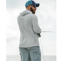 summer mens performance long sleeve hoodie fishing wear camisa de pesca breathable fishing tops uv protection sea fishing shirt