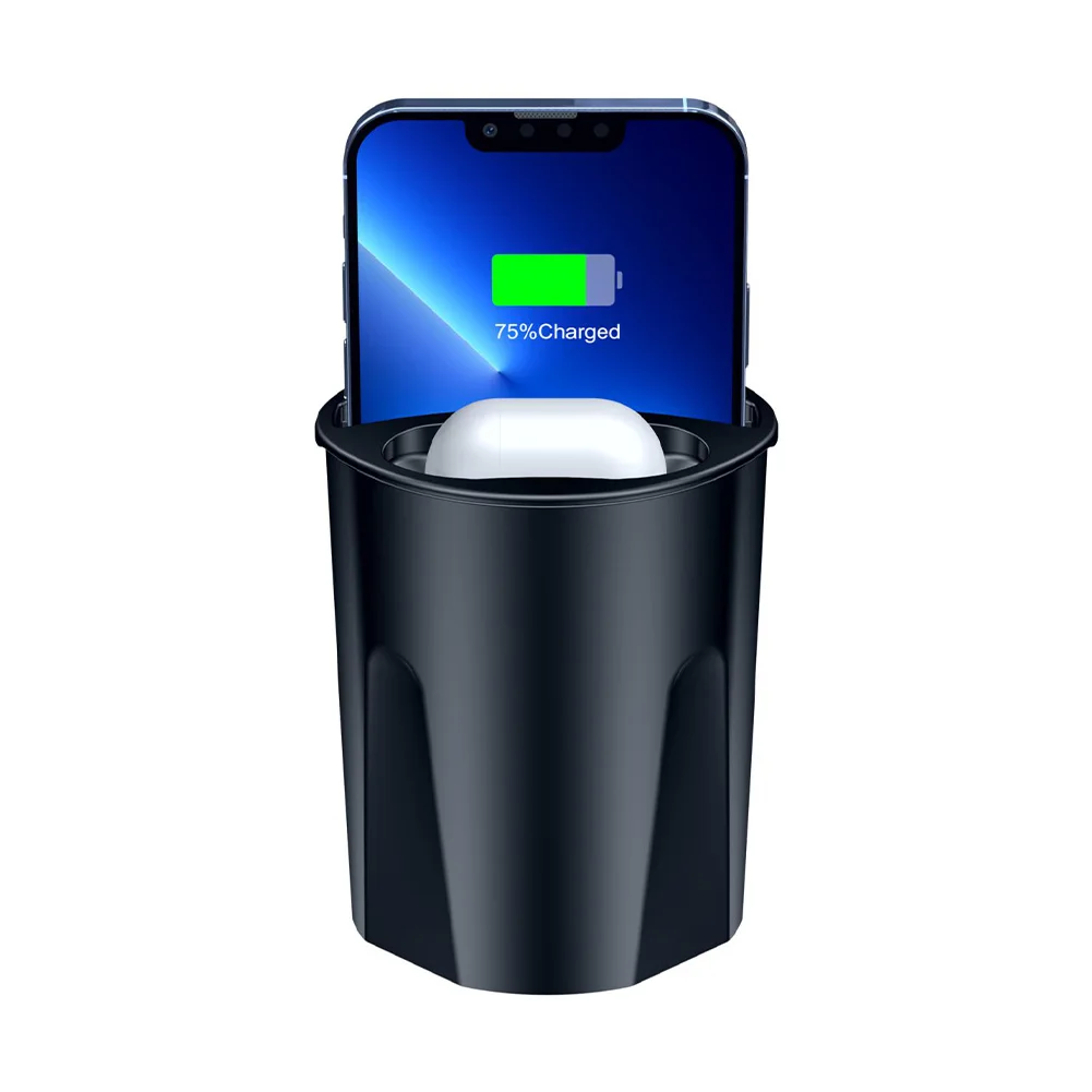

15W QI Fast Wireless Charger Car Charger Cup For IPhone 13 12 Pro Max SamSung S21 S2Fe/Note10 Plus/Note9 Car Cup Charging Holder