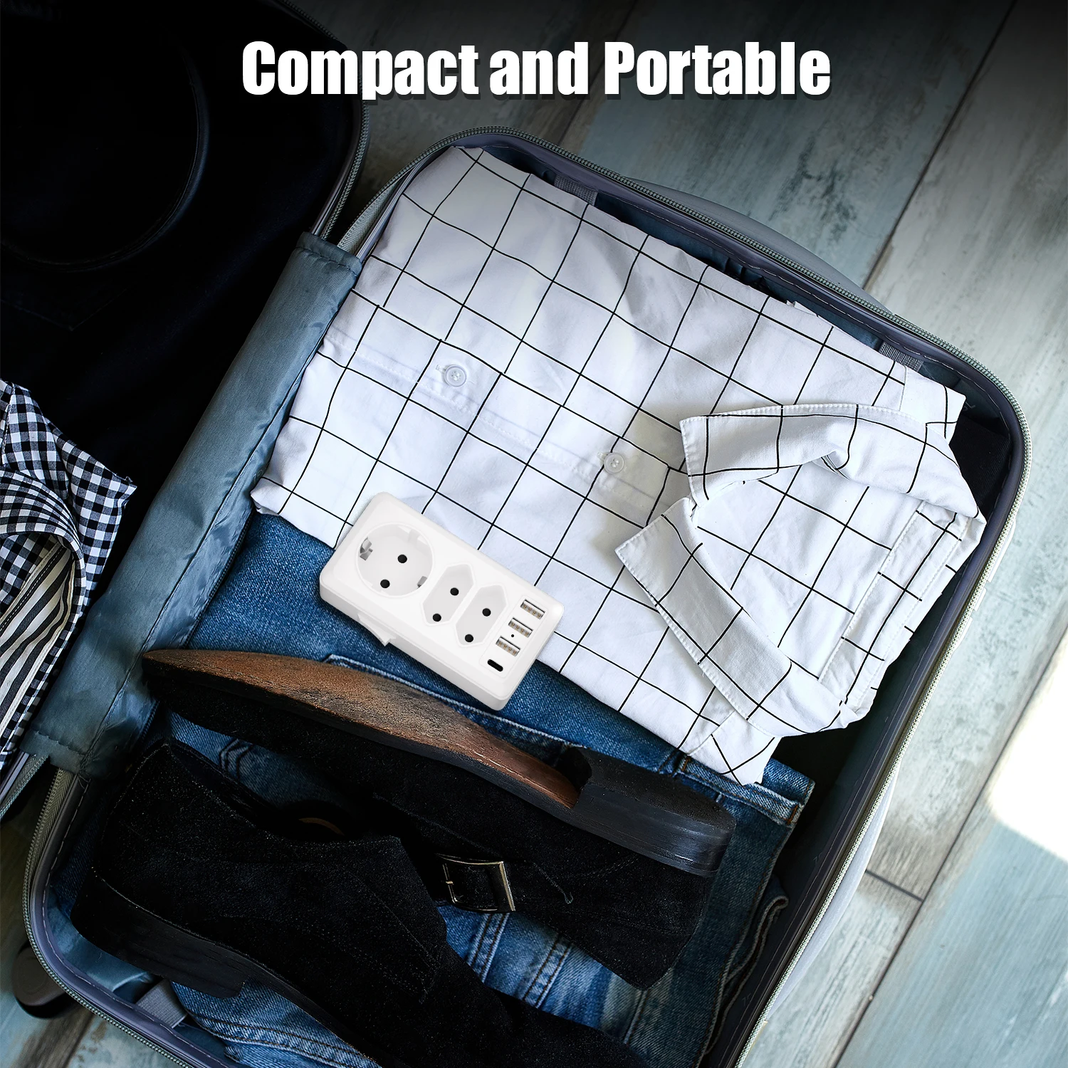 Удлинитель настенный с 3 USB-портами 240 в 16 А