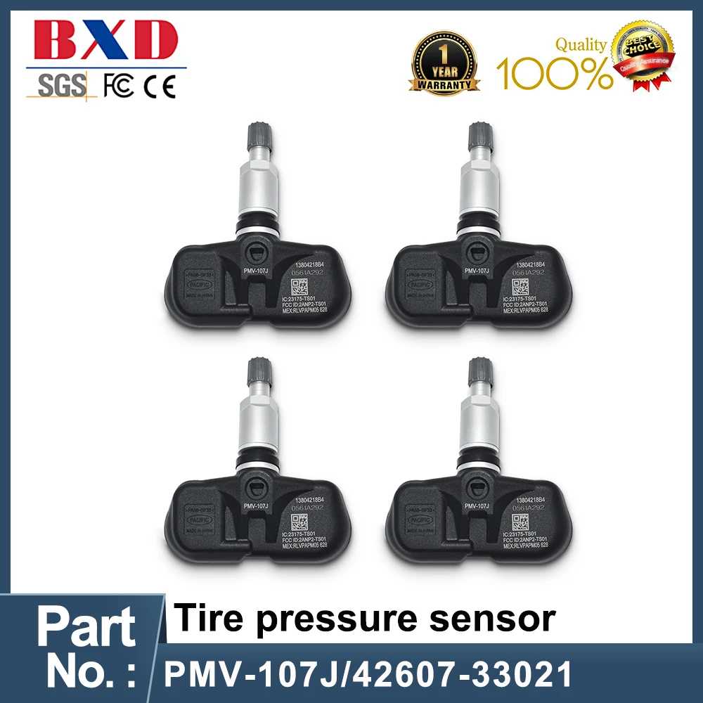 

1/4PCS Tire Pressure Monitoring Sensors 42607-33021 315Mhz PMV-107J Pre-Programmed TPMS For Toyota RAV4 Lexus CT ES GS GX Series