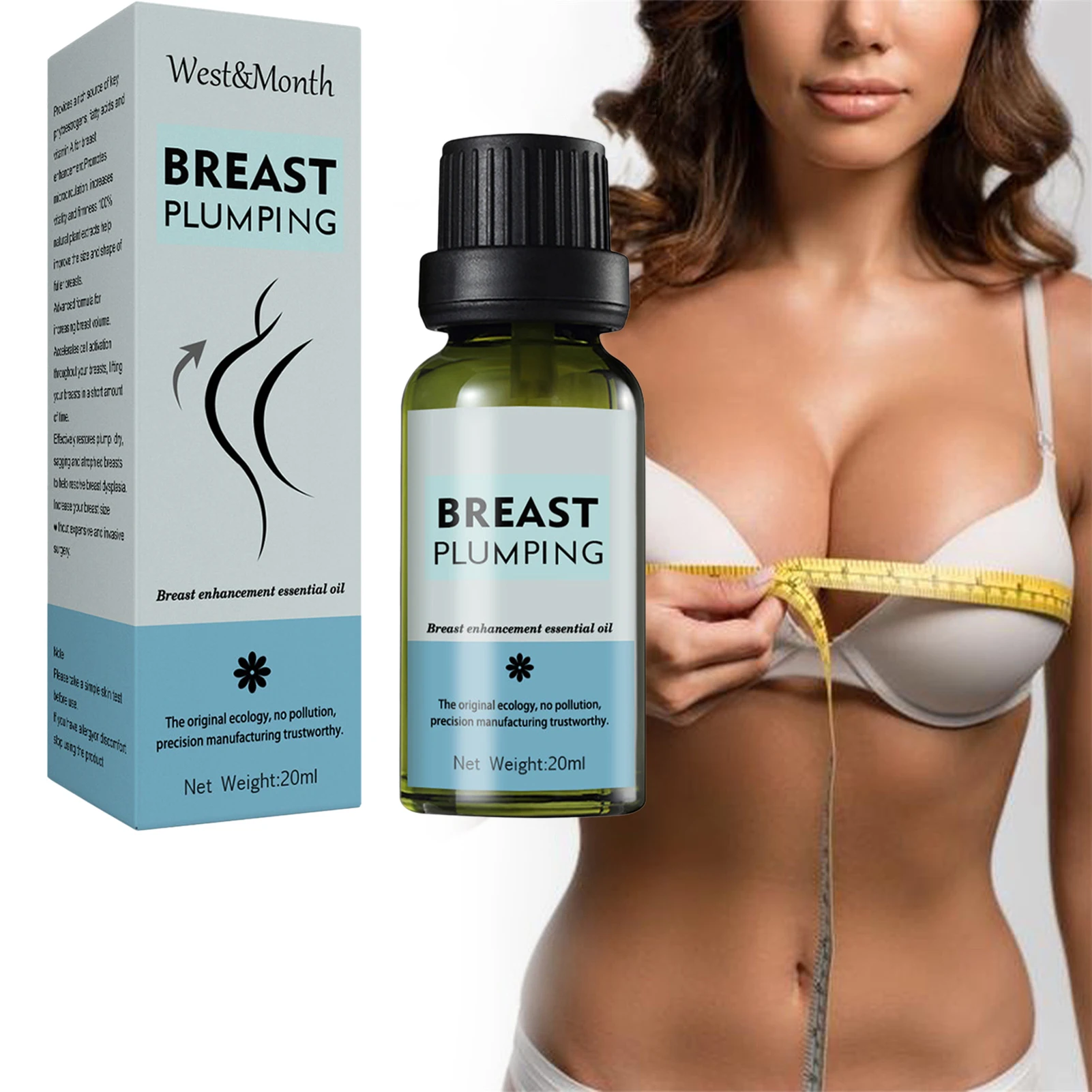 

20ml Breast Enlargement Oil Herbal Bust Up Essential Oil Breast Plumping Oil breast enhancement oil Lifting Bust Serum Oil