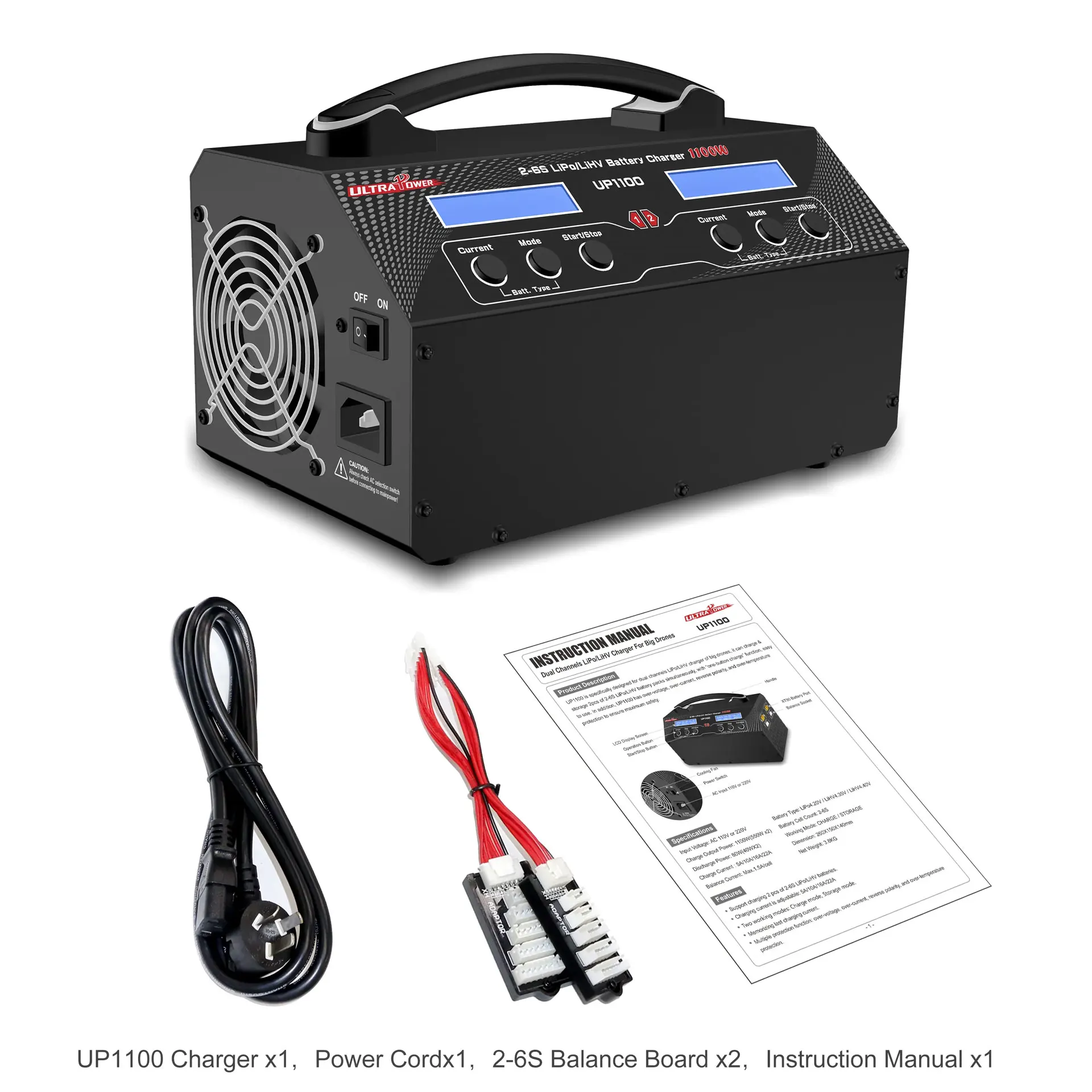 Ultra Power UP1100 22A 2-6S Зарядное устройство для сельскохозяйственного дрона Зарядное устройство для аэрофотосъемки дрона (art.: 3920cd1dfca6d) - 3920cd1dfca6d