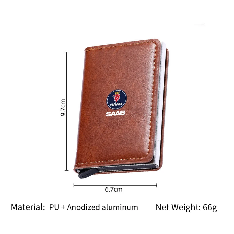 Мужской бумажник с идентификацией по удостоверению личности компактный RFID