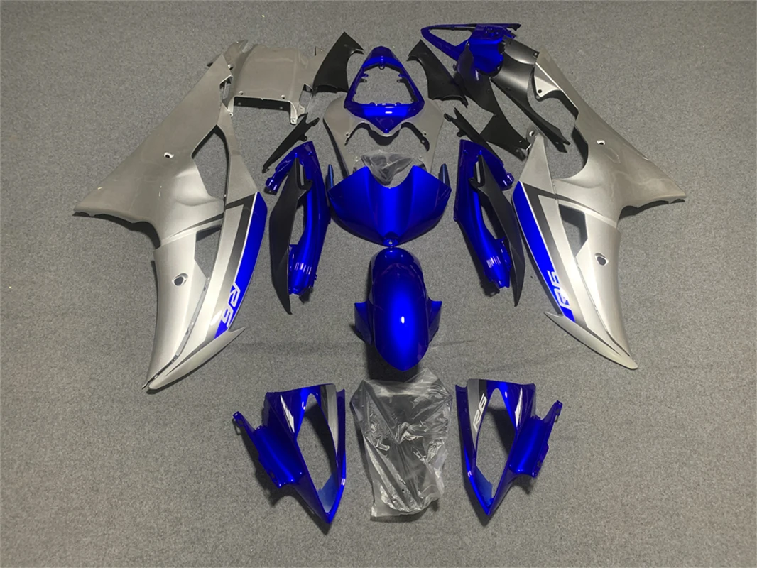 

Injection Motorcycle Fairings Kits For YAMAHA YZF R6 2008 2009 2010 2011 2012 2013 2014 1015 2016 Blue silver fairing