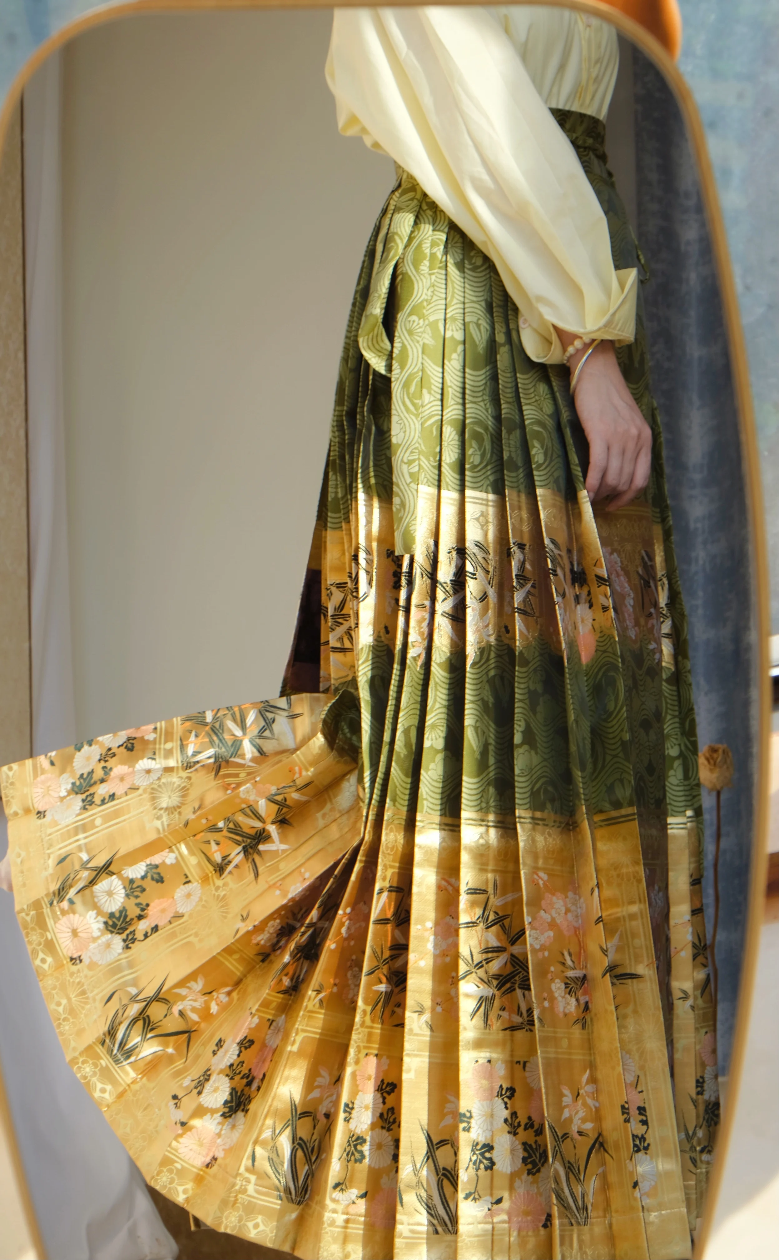 Женская юбка с бамбуковой хризантемой Бамбуковая на все сезоны