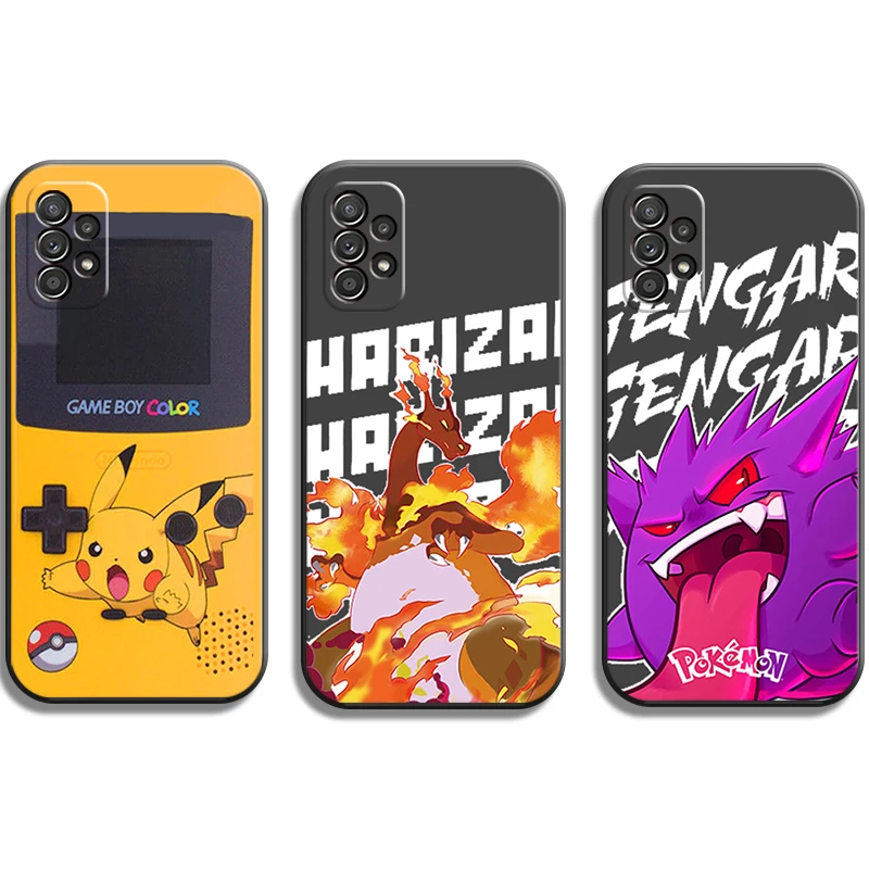 

Pokemon Pikachu Phone Cases For Samsung Galaxy A31 A32 A51 A71 A52 A72 4G 5G A11 A21S A20 A22 4G Coque Funda Carcasa Back Cover