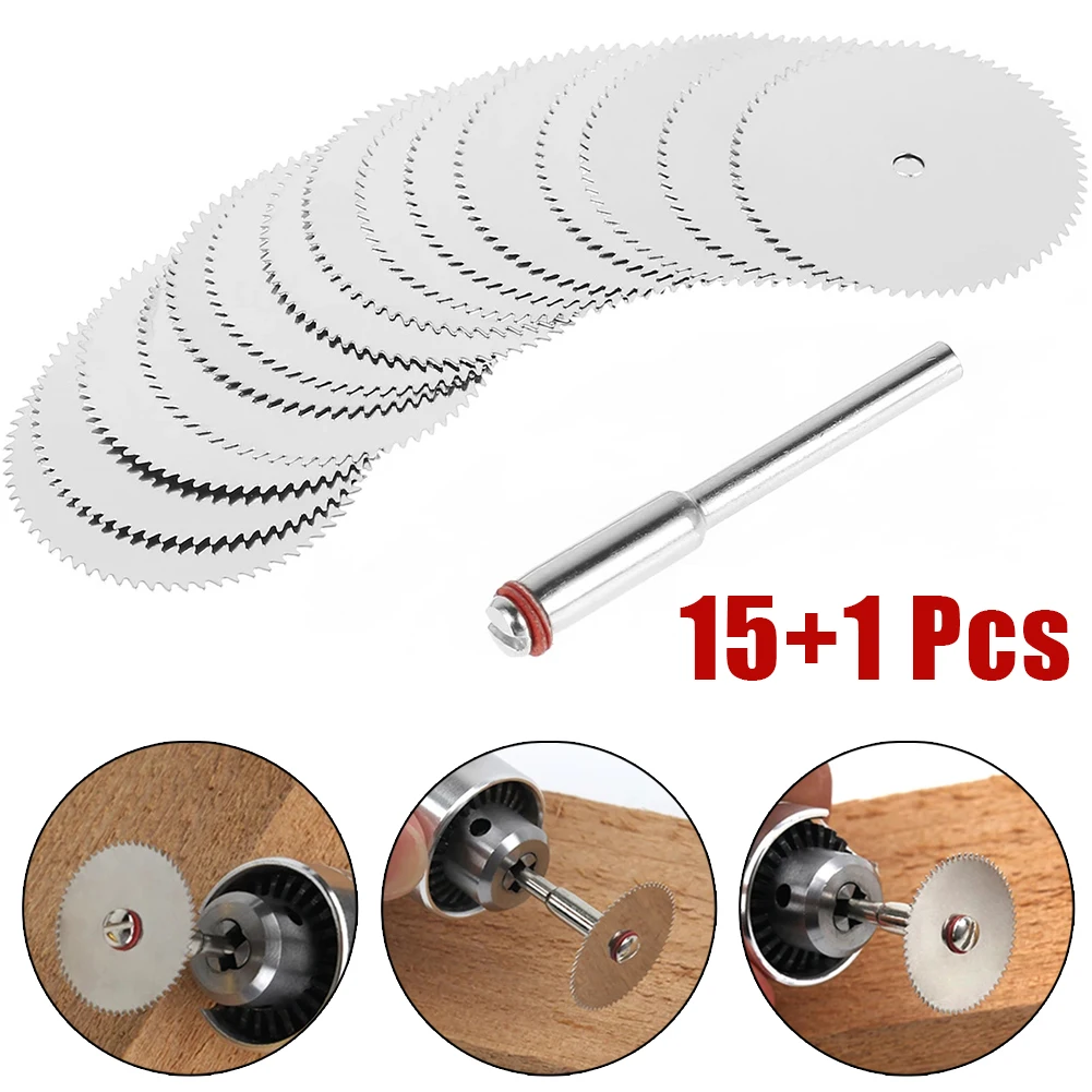 

15Pcs Mini Circular Saw Blade Kit Stainless Steel Cutting Wheel Disc Rotary Tool Access For Metal Wood Plastic Cutting Discs