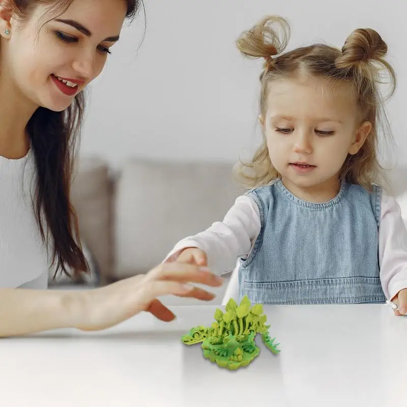 3D печатный стегозавр шарнирная модель животного игрушка в виде животных