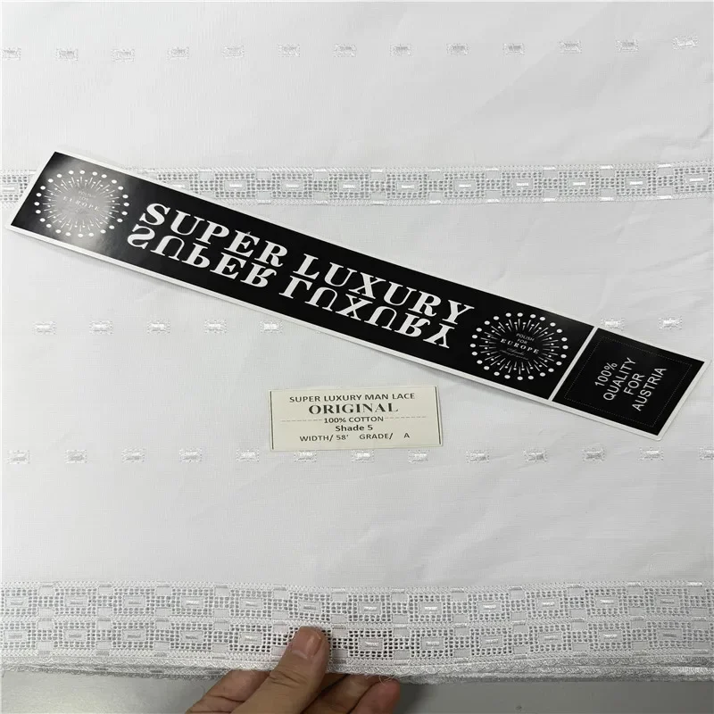 5 ярдов нигерийская 100% хлопок польская атласная ткань для вышивки