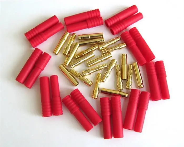 

1-10 Pairs HXT 2.0mm 2mm Gold Connector Set w/protection cover avoid power short for battery charger speed controller RC model