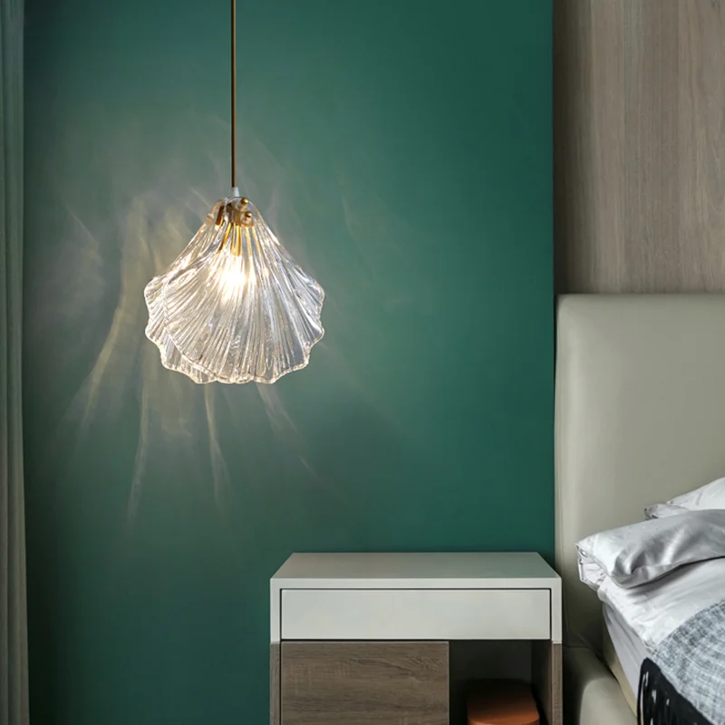 

Creative Shell Design New Modern LED Pendant Lights Living Dining Study Room Bedroom Bedside Apartment Bar Lamps Indoor Lighting