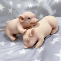 fbbd mini 5inch full body silicone pig doll soft touch realistic pig reborn baby sleeping dolls toys for children