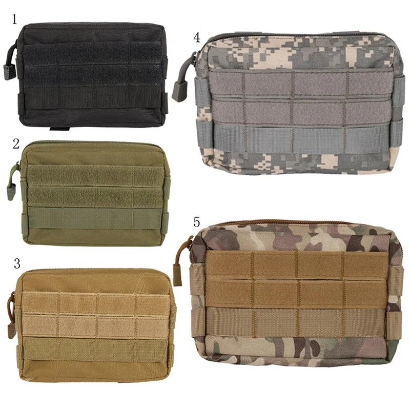 

600D Nylon Airsoft Tactical MOLLE Small Utility Waist Pouch EDC Bag Waterproof Field Sundries Bag Outdoor Hunting Bag