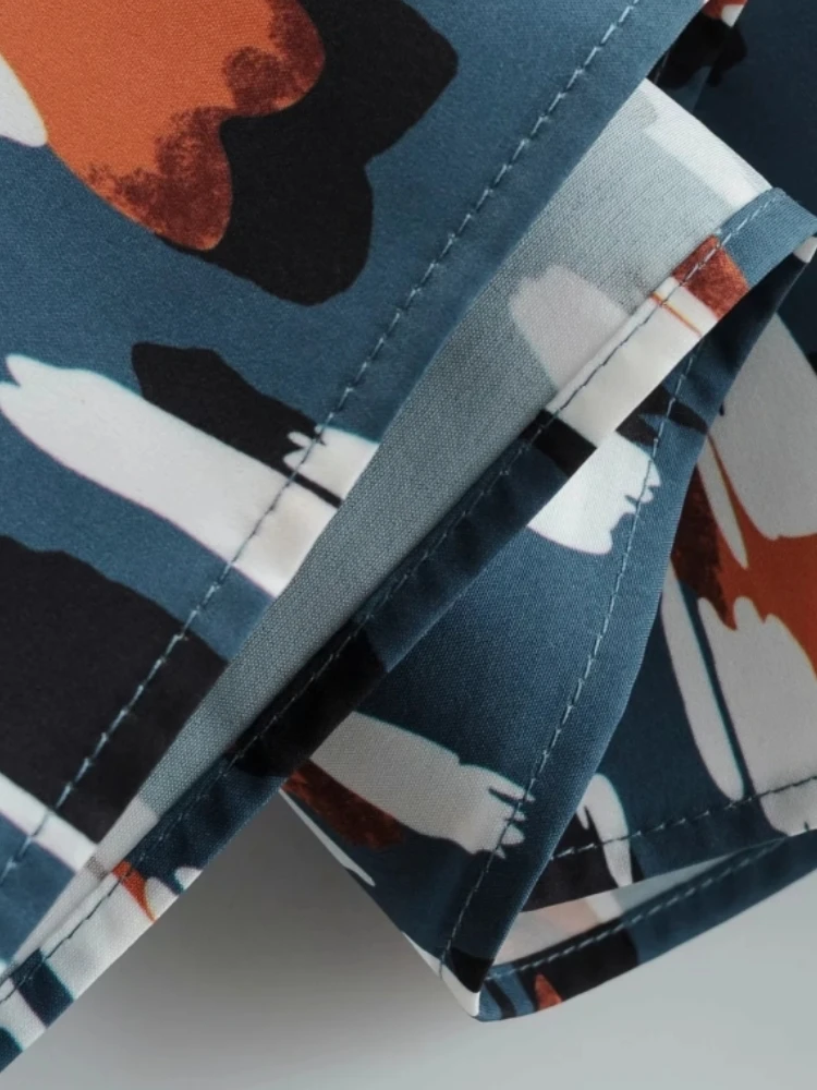 Женская блузка с длинным рукавом Повседневная Свободная рубашка цифровым